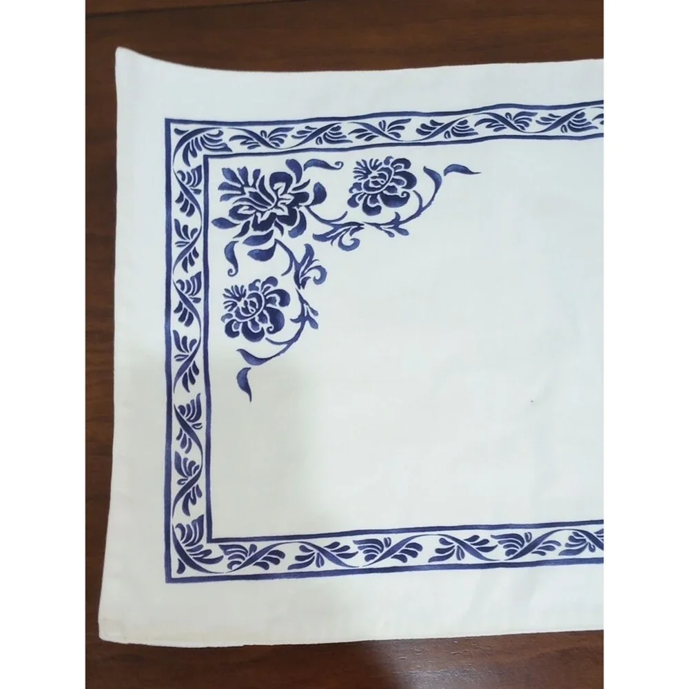 Williams Sonoma Blue & White French Provincial 100% Cotton Placemats - Set Of 4